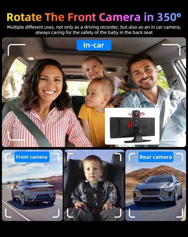 10.26'' Universal Portable Carplay Car Screen Wireless Carplay Screen Wireless Car Stereo Carplay Android Auto Car Touchscreen