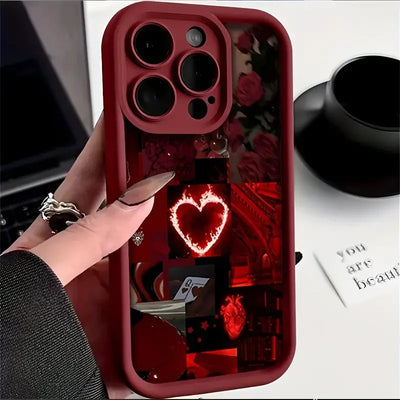 Red Scenery Phone Case – Stylish for iPhone 11-17 Pro Max