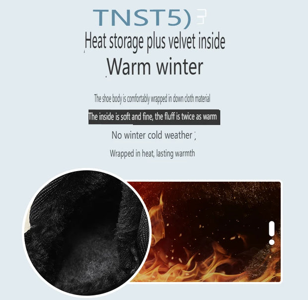 Winter Snow Boots, Men's Insulated Warm Cotton Boots, Anti-slip and Wear-resistant Hiking Shoes, Casual Outdoor Boots