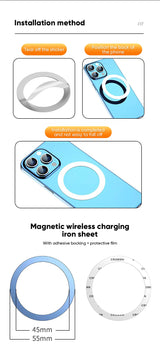 MagSafe Car Phone Holder, 360-Degree Rotating Magnetic Mount for Vehicles