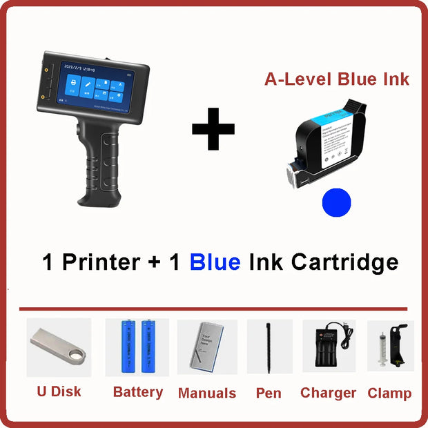 Willita Handheld Thermal Inkjet Printer English Language Production Date Number Logo Expiry Date Label Plastic Hand Jet Printer