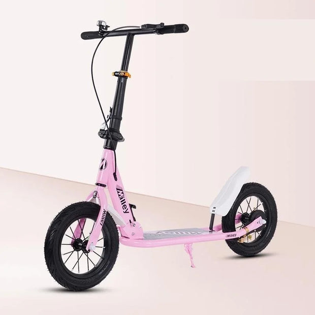 Adult Handbrake Scooter For Teens To Work Big Wheel Two-wheel Foldable Urban Campus Mobility Scooter Hot New