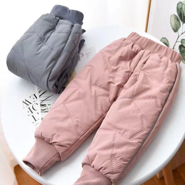 Kids Winter Thermal Pants - Cotton-Padded Warm Trousers for Cold Weather Outdoor Snow Play & Comfort Kids Clothes