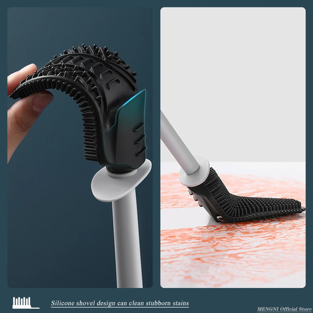 Wall-Mount Quick Drain Toilet Brush Set