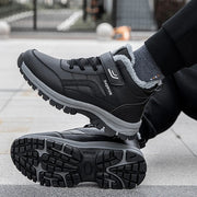 Winter Boots for Men New Waterproof PU Leather Warm Snow Ankle Boots Outdoor Warm plush Non-slip Work High-top Casual Shoes