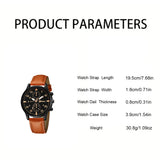 Men’s Hip-Hop Style Quartz Watch & Bracelet Set