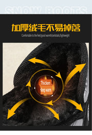 Winter Snow Boots, Men's Insulated Warm Cotton Boots, Anti-slip and Wear-resistant Hiking Shoes, Casual Outdoor Boots