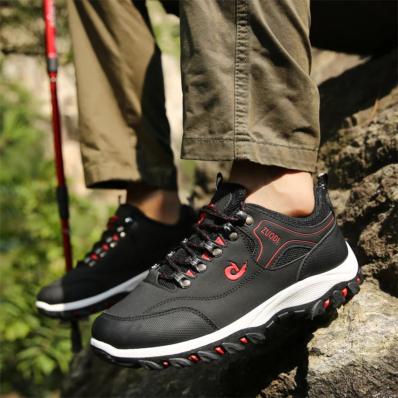 Men's Leather Casual Sneakers – Lightweight for All Seasons