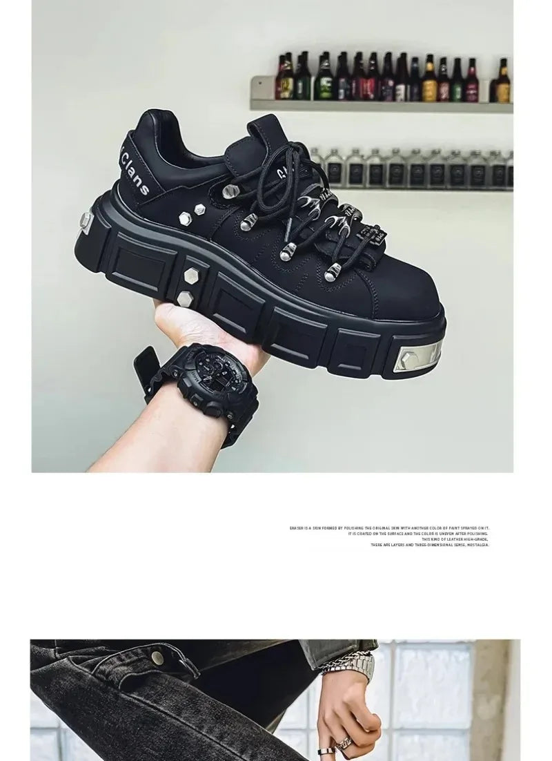 Women's Platform Sneakers – Casual Leather, Summer Sport Style