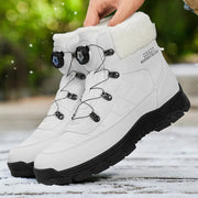 Winter Men Boots Outdoor Men Snow Boots High Top Cotton Boots with Fur Waterproof Non-slip Ankle Boots Lightweight Work Boots