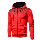 Men's Zip Up Hoodie – Polka Dot Pocket Sport Casual Sweatshirt