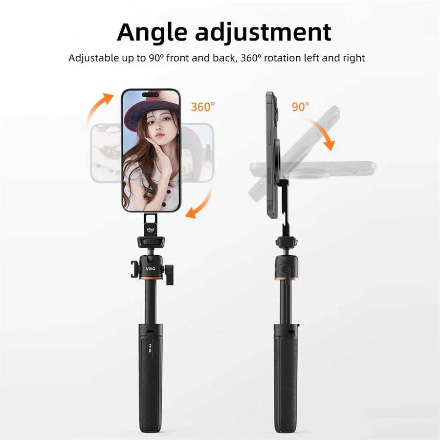 Magnetic Phone Tripod Mount – MagSafe Cold Shoe Mount with 1/4 Screw for iPhone & Android