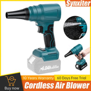 Cordless Electric Air Blower Turbo Jet Rechargeable Handheld Garden Leaf Blower Dust Blowing Tool For Makita 18V Battery