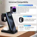 3-in-1 Wireless Charger – Desktop Charging Stand for iPhone, iWatch & Earbuds