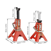 Floor Simulation Jack Stands Lift Pair Rack for Remote Toy Car Tire Change Lifting Support Stand Only