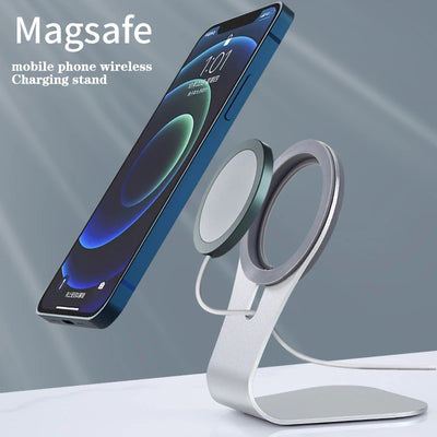 MagSafe Phone Charger Stand – Aluminum Alloy, Magnetic Holder for iPhone 12 Series, Fast Charging
