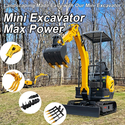 1.5 Ton Mini Excavator – Compact Micro Digger with Custom Colors for Greenhouse & Farm