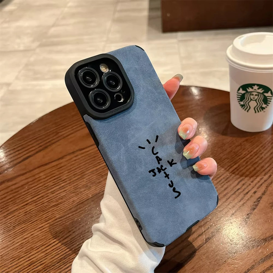 Flip Leather Phone Case – for iPhone 11-16 Series, Streetwear Style