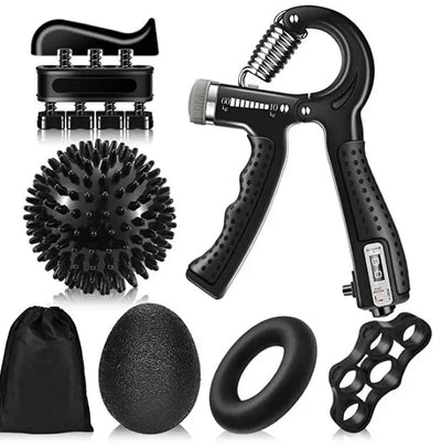Adjustable Hand Grip Set with Counter – Finger & Forearm Strength Trainer for Gym