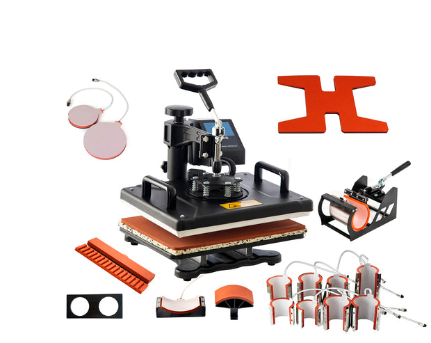 15 In 1 Heat Press Machine,Sublimation Printer/Heat Transfer Machine Pen Heat Press For Mug/Cap/T shirt/shoe/bottle/pen/football