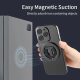 Magnetic Phone Stand – Double-Sided Ring Holder, Folding Desktop Bracket, 360° Rotation