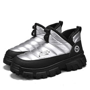 Winter Snow Boots, Men's Insulated Warm Cotton Boots, Anti-slip and Wear-resistant Hiking Shoes, Casual Outdoor Boots