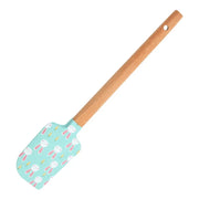 Christmas Themed Wooden Handle Pastry Batter Mixing Scraper Cake Cream Silicone Spatula Baking Decorating Tools Kitchen Utensils