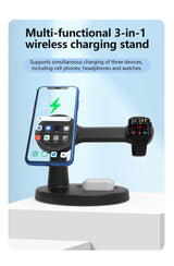 3-in-1 Wireless Charging Station – Fast Charge Phone, Watch & Earbuds
