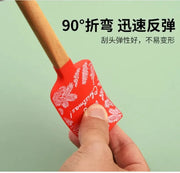 Christmas Themed Wooden Handle Pastry Batter Mixing Scraper Cake Cream Silicone Spatula Baking Decorating Tools Kitchen Utensils