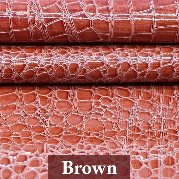 Alligator Pattern Self Adhesive Leather Repair Patch for Car Interior Faux Crocodile Texture Sofa Furniture Renovation Stickers
