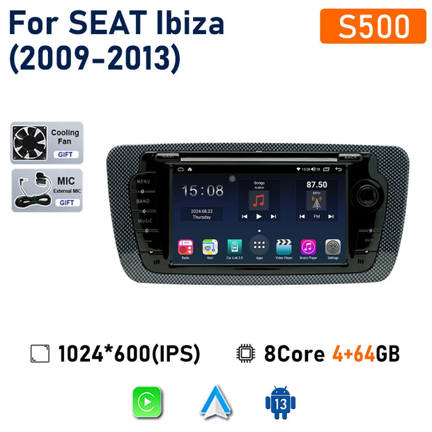 7" Touchscreen Car Stereo Head Unit For Seat Ibiza 6j 2009 - 2013 Multimedia Player GPS Navigation Carplay Android Auto Radio