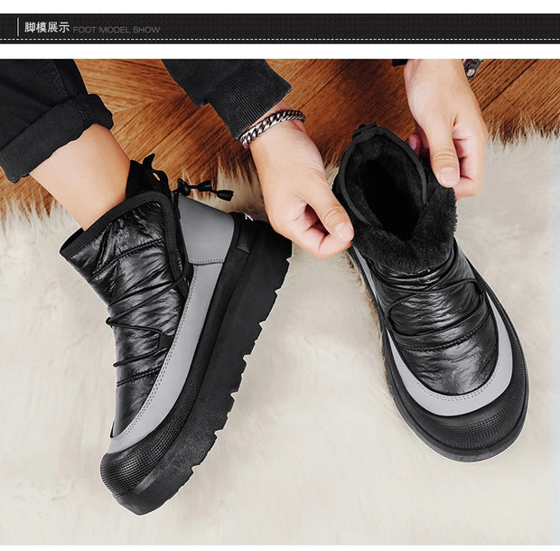 Winter Boots for Men Add Velvet Men's Sneakers Ankle Boots Soft and Comfortable Sports and Leisure Wear-resistant Non-Slip New