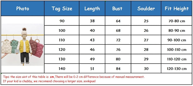 2025 Winter Outdoor Clothes For Children Vests & Vests Winter Kids Boy Girl Clothes Outerwear Infant Life Jacket Waistcost