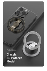 Double-Sided MagSafe Phone Holder – Foldable 360° Rotating Stand for iPhone 14/15/16