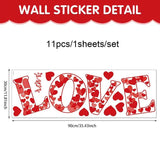 Valentine's Day Heart Stickers, Decorative Glass Window Decals