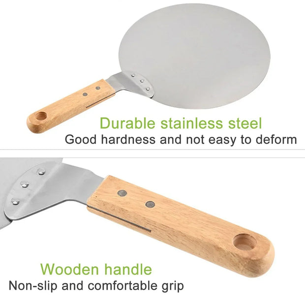Stainless Steel Pizza Peel with Wood Handle