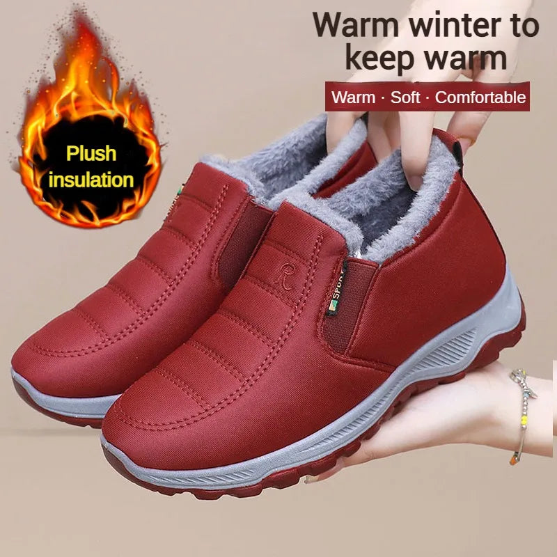 Men's Winter Casual Shoes – Warm Cotton, Chunky Sole