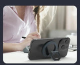 Magnetic Phone Stand – Double-Sided Ring Holder, Folding Desktop Bracket, 360° Rotation