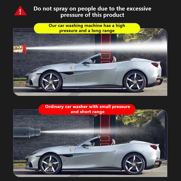 60BAR Cordless High Pressure Car Washer Spray Water Gun Wireless High Pressure Car Wash Water Gun Washer Self Priming Sustain