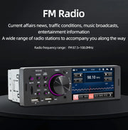 Touch Screen Car Radio, MP5 Player, Bluetooth, Hands Free, Audio, USB, TF, 7 Colors Lighting, Stereo System, Head Unit, 7805C