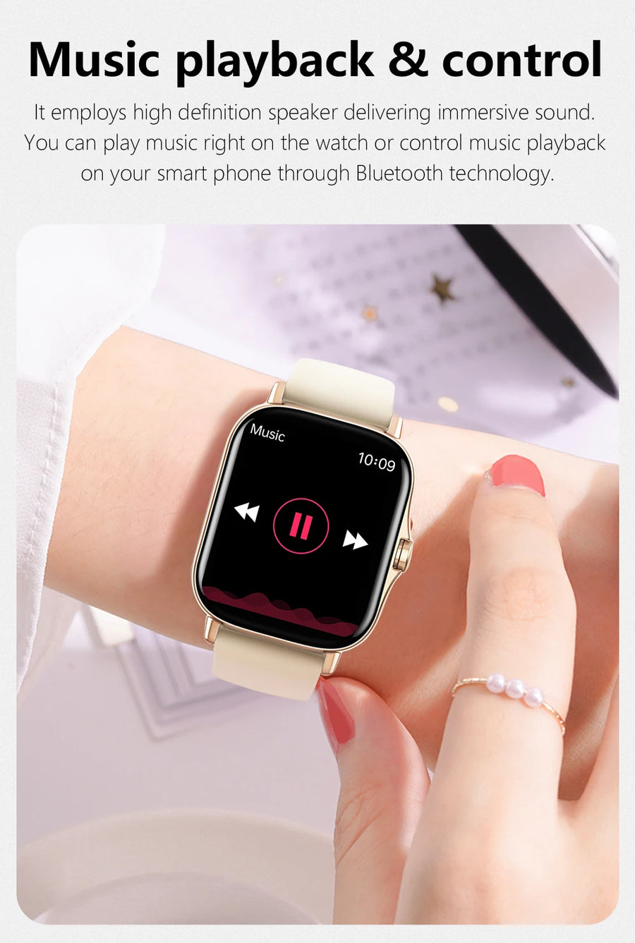 Multifunction Smart Watch, Message Reminder, Music Control, Sports Tracking