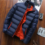 Men's winter jacket with stand collar, cold weather outerwear