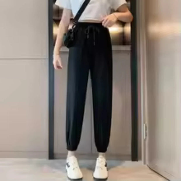 Joggers Sports Pants New Hip Hop Running Pants Drawstring Women Lady Girls Sweatpants Comfortable Oversized Female Streetwear Tr