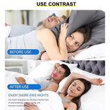 Mouth Tape for Sleeping - before and after comparison showing mouth tape in use