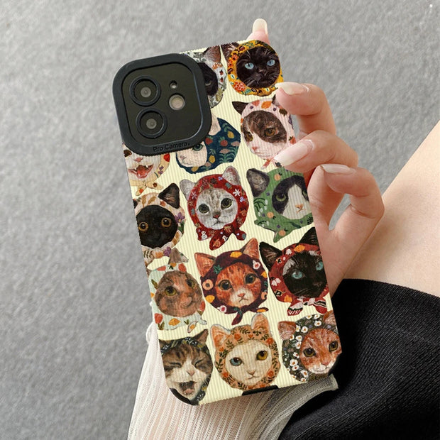 Funny Cat Phone Cases for IPhone 11 Case IPhone 13 Cover 14 Pro Max 15 16 17 Pro Max IPhone Case for IPhone 15 IPhone 17