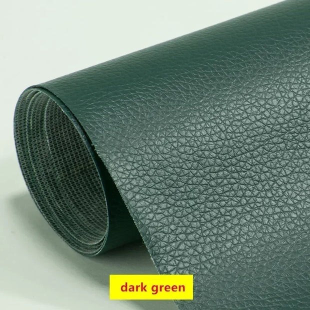 Self-adhesive Leather Repair Patch Wear-resistant Litchi Stria Leather Bed Sofa Seat Chair Fix Black Leather Sticker 250X137CM