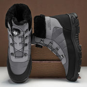 Winter Men Boots Outdoor Men Snow Boots High Top Cotton Boots with Fur Waterproof Non-slip Ankle Boots Lightweight Work Boots