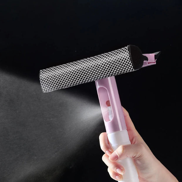 3 in 1 Spray Scrape Wipe Window Squeegee Glass Cleaner Window Wiper Scraper Cleaning Shower Squeegee for Household Cleaning Tool