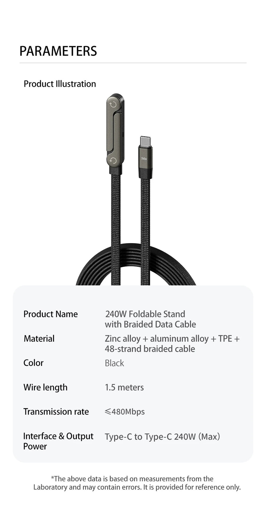 240W USB-C Fast Charging Cable – fast charging in action
