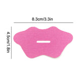 Mouth Tape for Sleeping - pink adhesive patch with measurements on white background